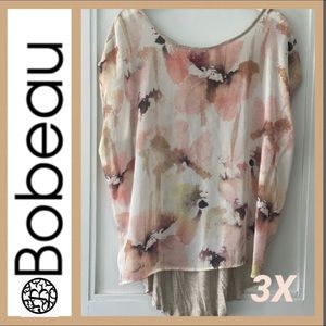 Bobeau Floral Blouse